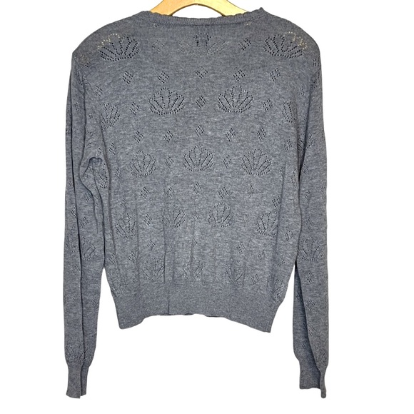 Disney The Little Mermaid Ariel Grey Pointelle Cardigan - Picture 13 of 15